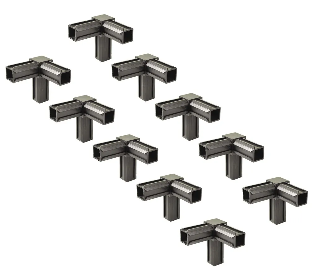 Connecteur tube XD plastique noir 30 mm résistant 90° - Pack de 10