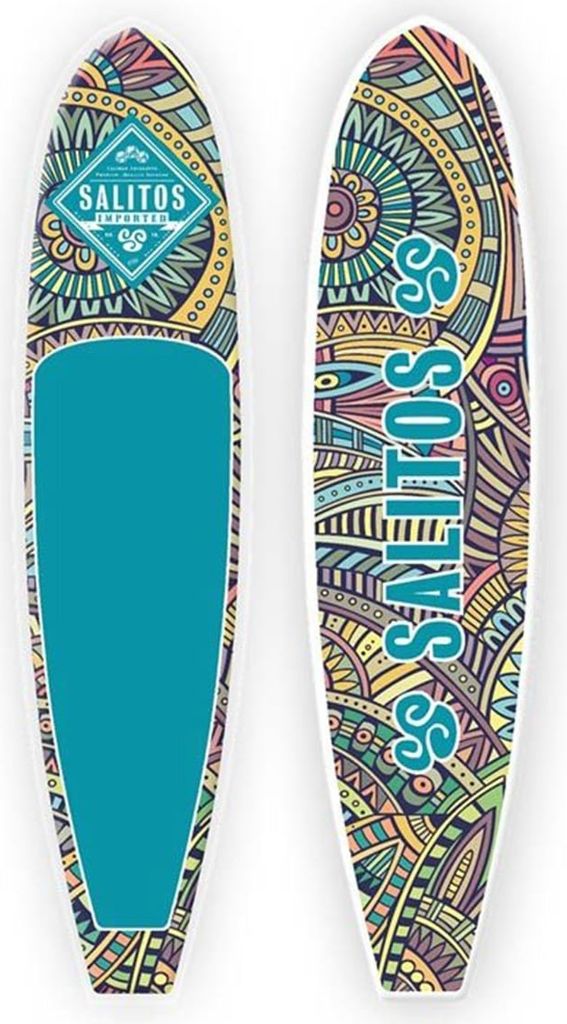 SALITOS Stand-Up-Paddle-Board Türkis SUP Komplettset (inkl. Tasche, Doppel-Paddel, Luftpumpe)