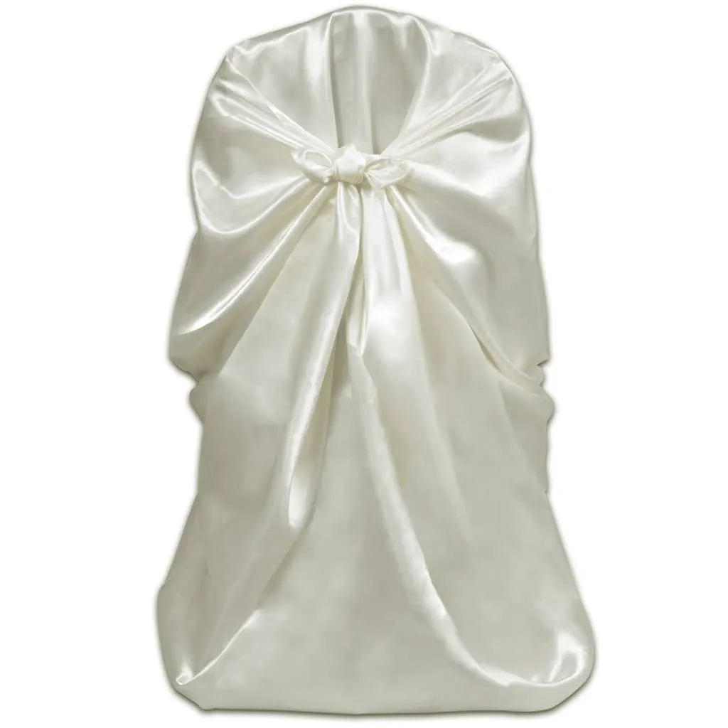 Coprisedie Matrimonio Crema 12 pz | Fodere Eleganti per Banchetti - 4