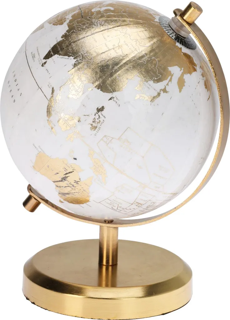 Mappamondo Bianco Design Ø 13 cm | Regalo Laurea e Ufficio