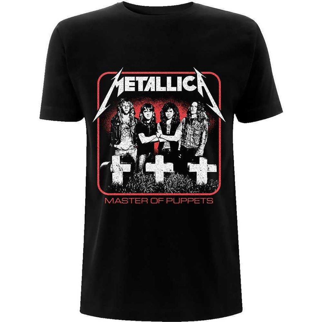 Metallica Vintage Master of Puppets Photo Black L T-Shirt