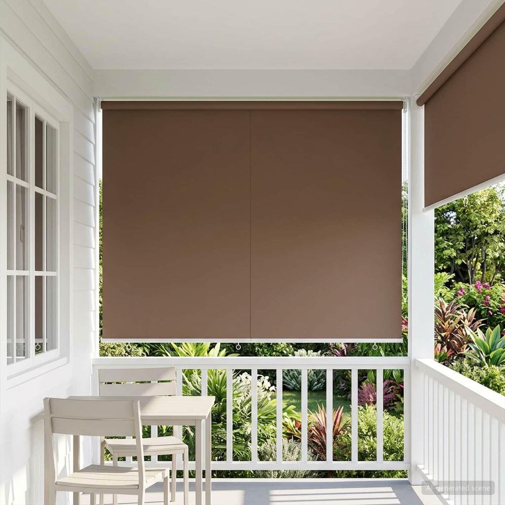 Rollo mit UV-Schutz Taupe 160 x 140 cm Polyester