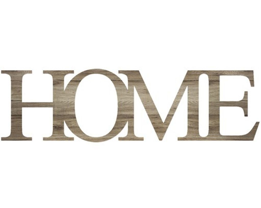 3D Schriftzug Home wood 25x70 cm Produktbild 
