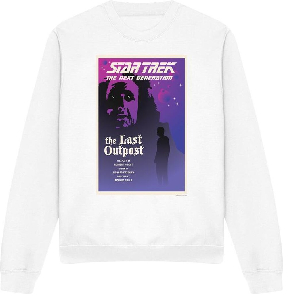 Star Trek - "The Next Generation Season 1 Episode 5" Sweatshirt für Herren/Damen Uni TV11675 (L) (Weiß)