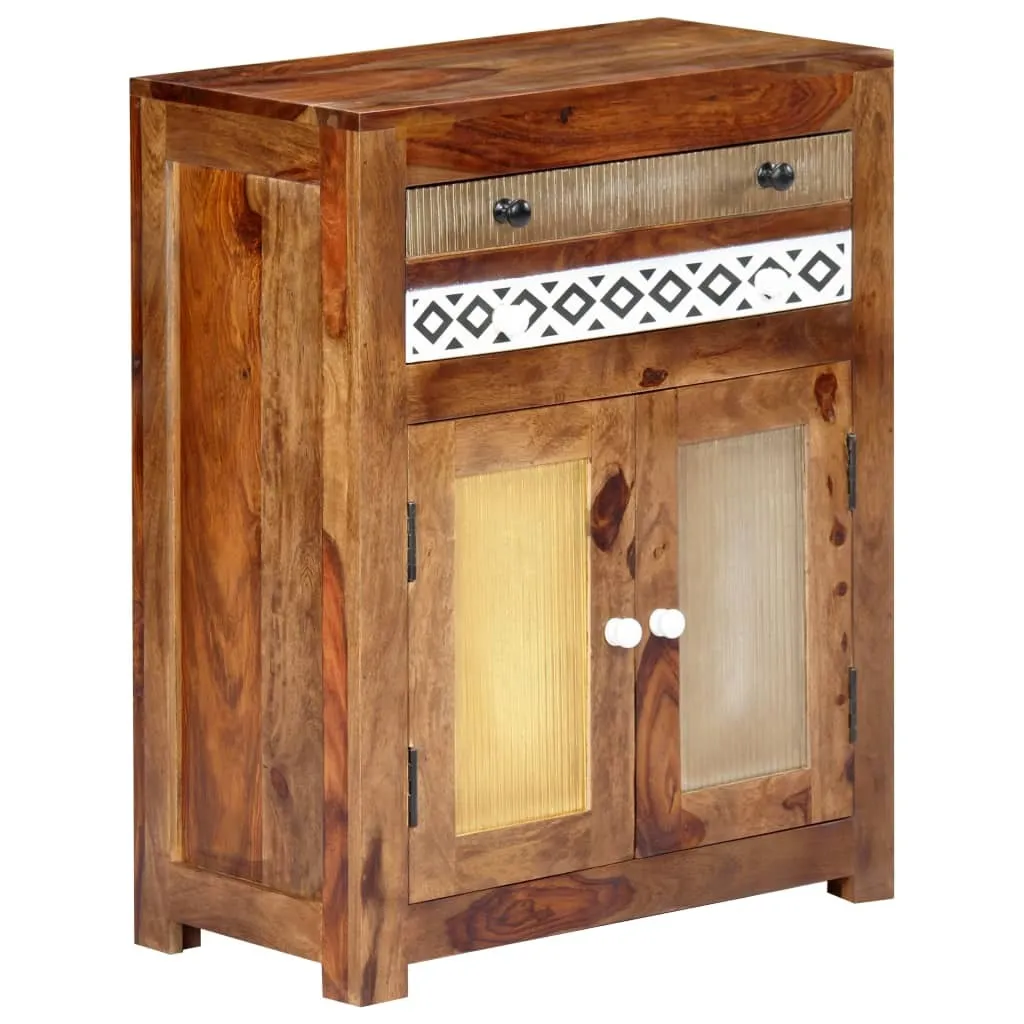 Petit meuble en acacia massif vidaXL commode durable et authentique
