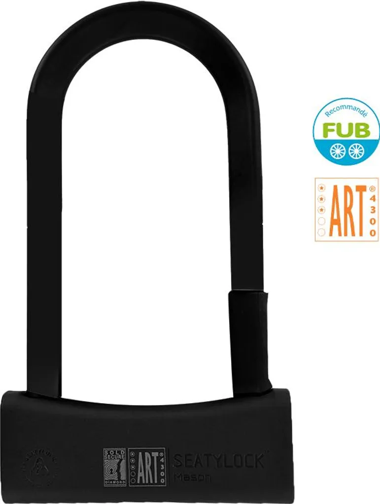 Antivol U vélo électrique et trottinette Seatylock Mason 180