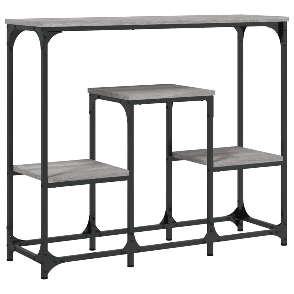 Tavolo consolle grigio Sonoma 89,5x28x76 cm materiale a base di legno