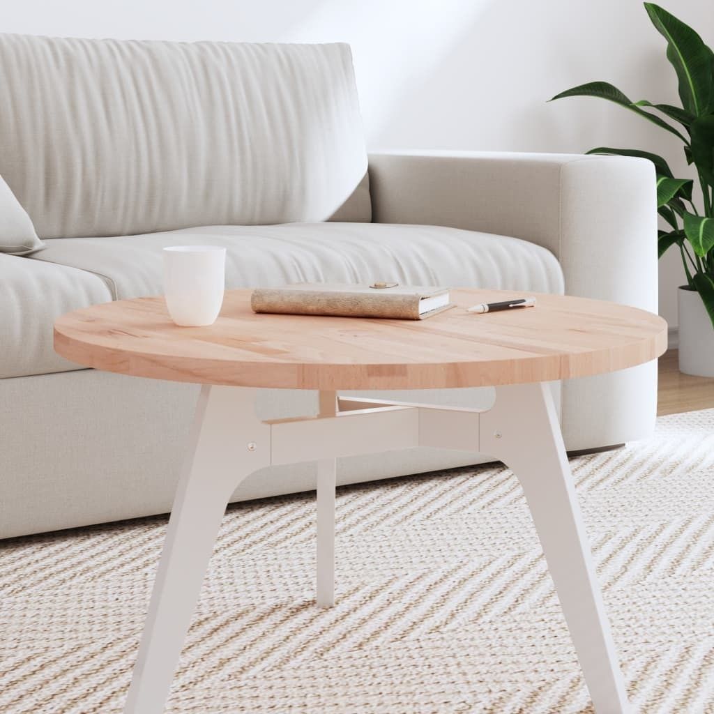 "WINTER SALE"Tischplatte - elegantes Design - Schreibtischplatte - Ø70x2,5cm Rund Massivholz Buche Promotion368476 - Tischplatten