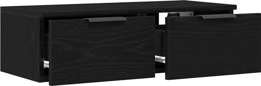 SYFAX™ Armadietto a muro Rovere Nero 68 x 30 x 20 cm Legno multistrato