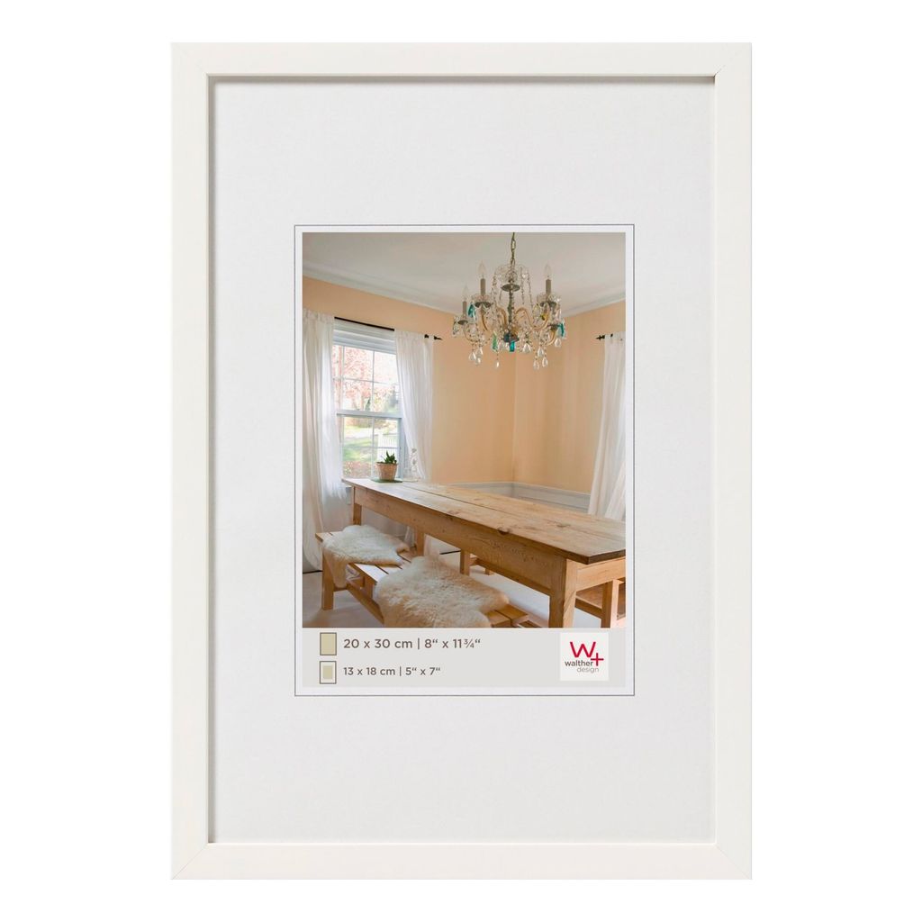 Cadre photo en bois Walther PEPPERS 13 x 18 cm, blanc Image du produit 