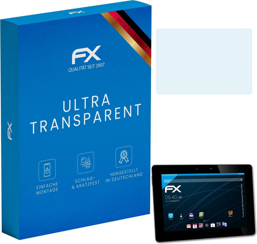 atFoliX FX-Clear 2x Schutzfolie kompatibel mit Asus Eee Pad Transformer Prime (TF201) Displayschutzfolie