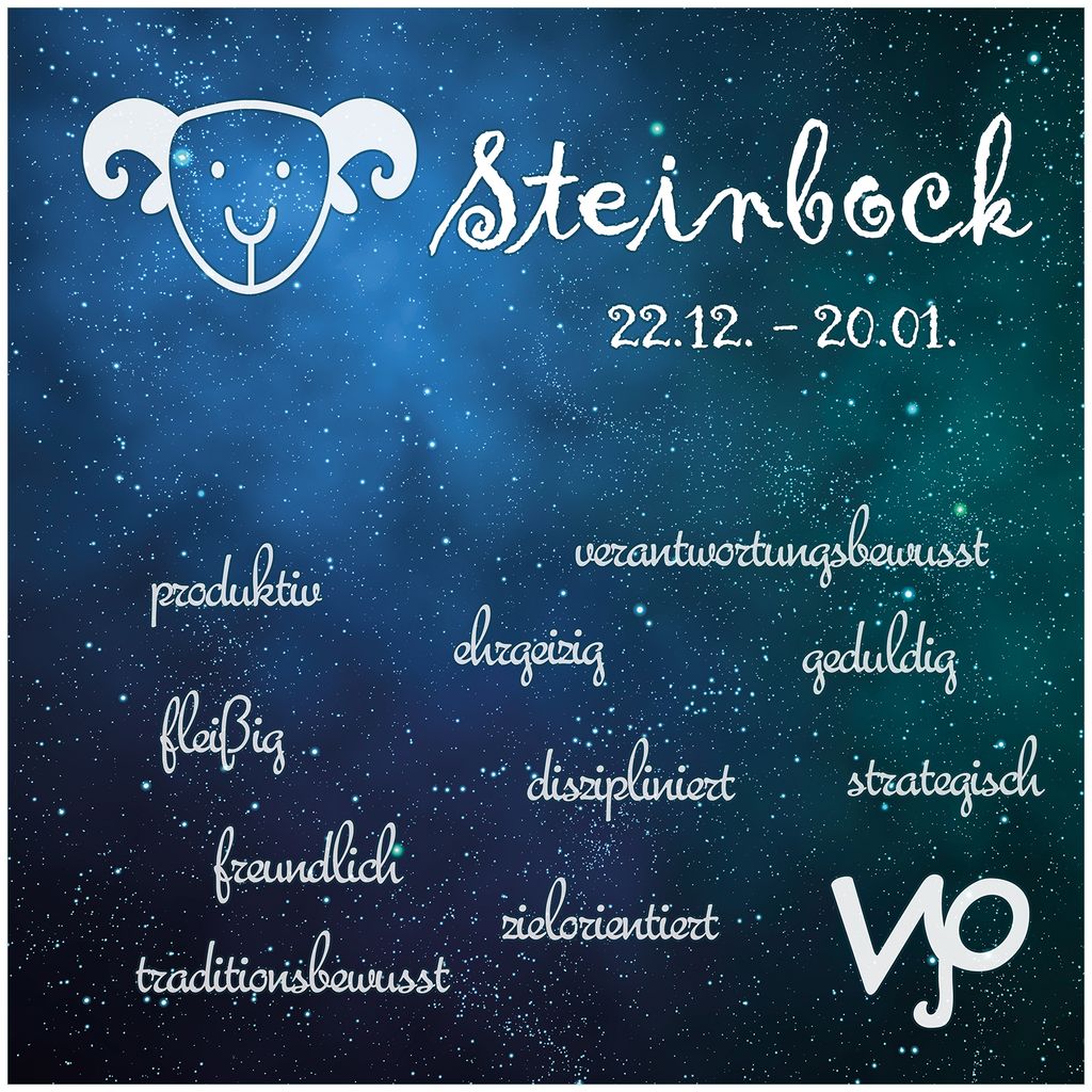 Wallario Wandbild aus Acryl, 50 x 50 cm, freischwebende Optik - Sternzeichen Steinbock