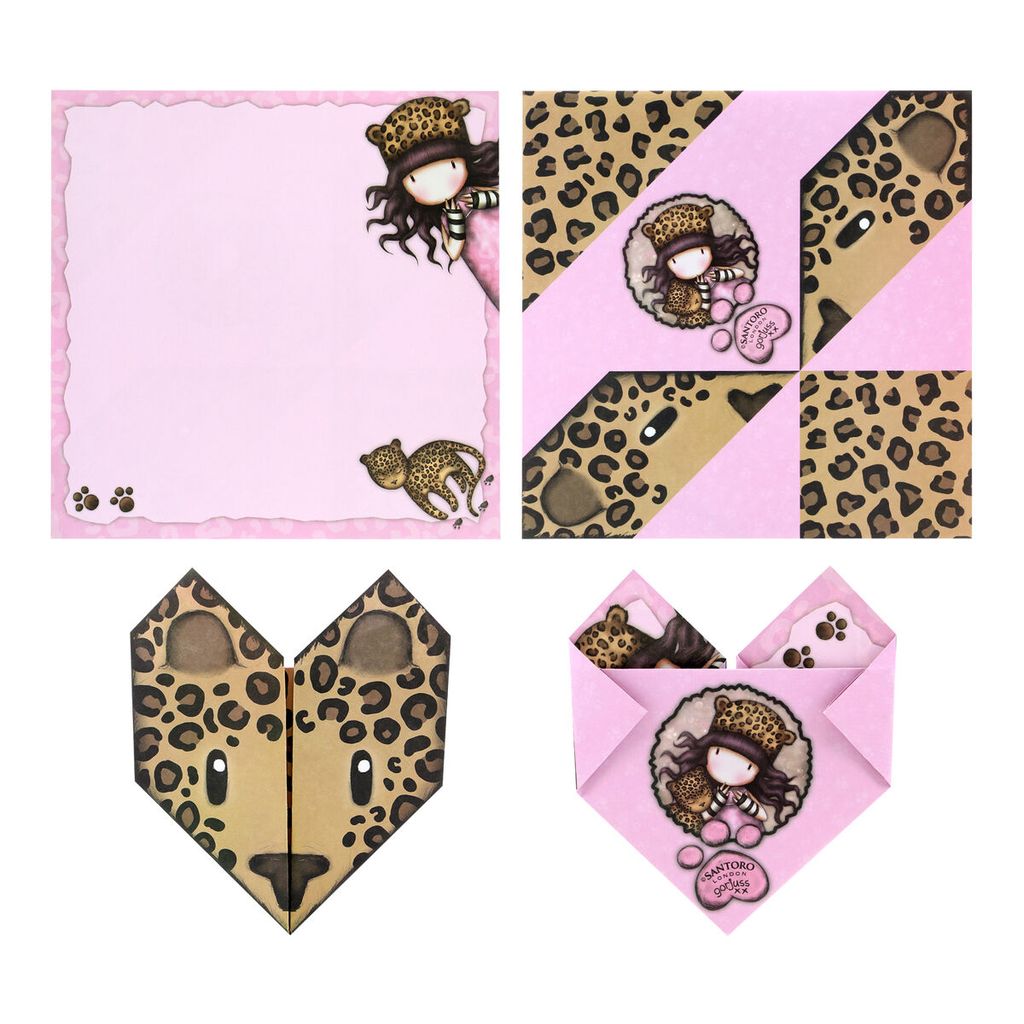 Papierwaren-Set Gorjuss Ruby wild Bunt Origami