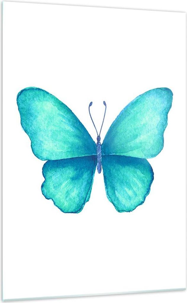 Bilder auf glas - Einteilig - Schmetterlinge Fliegen Kindheit Sommer - 70x100cm - Glasbilder - Wandbilder - Bilder - Wanddekoration aus Glas - Glas...