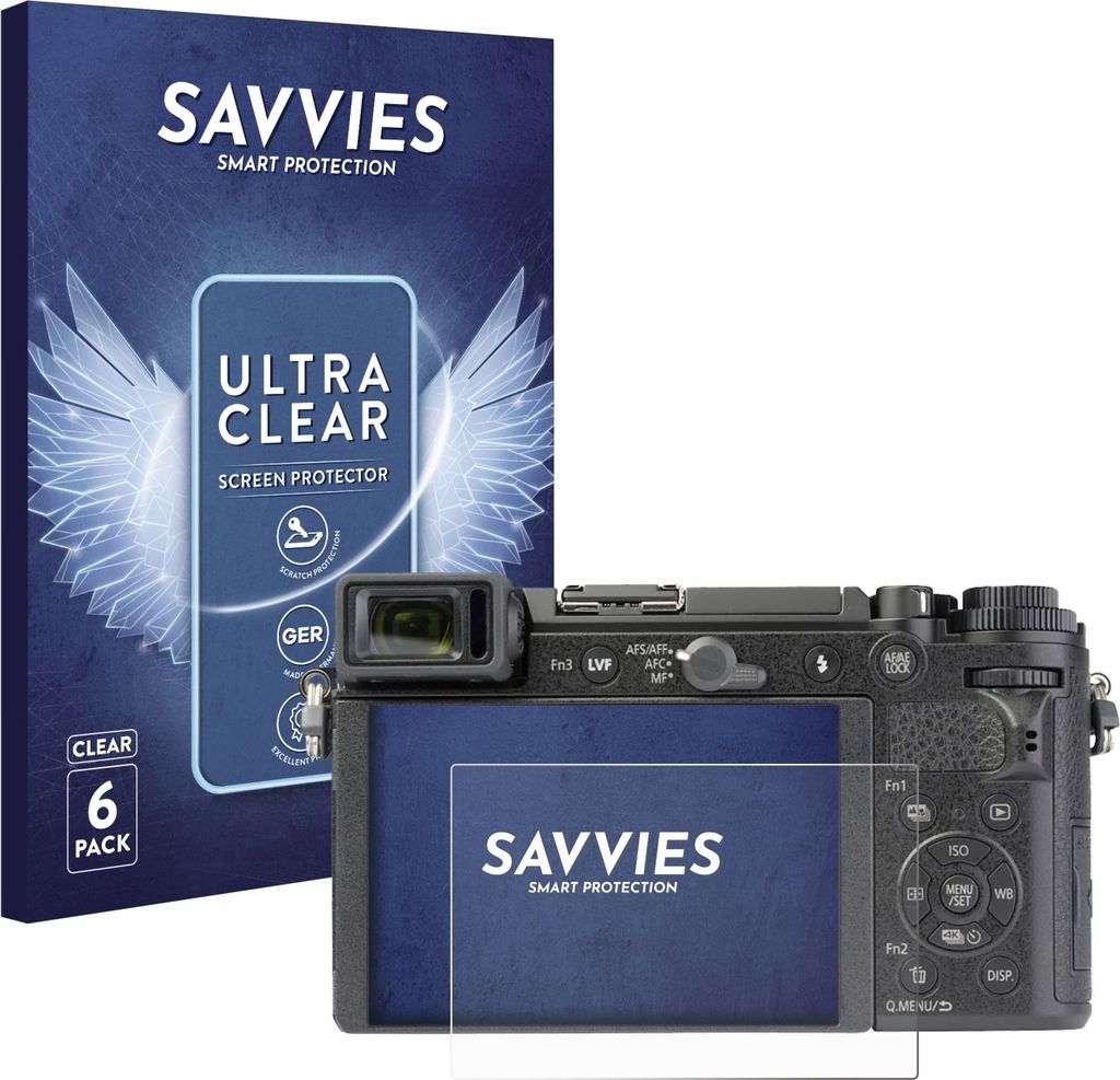 6x Für Panasonic Lumix DC-GX9 Schutzfolie Savvies Displayschutz Display Schutz Folie Klar Transparent