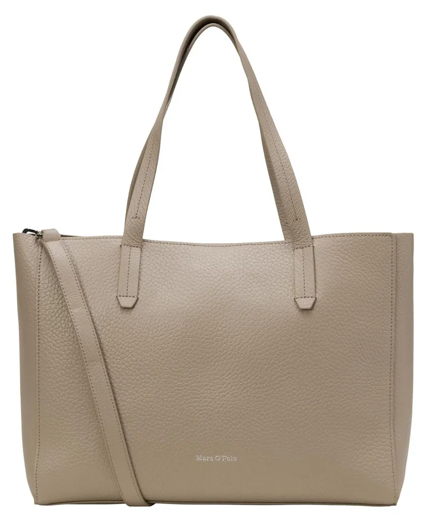 Grand Sac à Main Cabas Busin Shopper Marc O'Polo Taupe avec Bandoulière