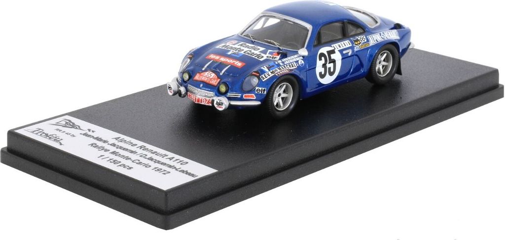 RENAULT Alpine A110 #35 Rallye Monte Carlo 1972 J-M.JACQUEMIN - D.JACQUEMIN-LEBEAU - Limitiert auf 150Ex., TRORRFR45, Maßstab1/43, TROFEU