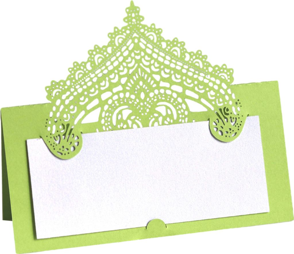 50 Counts Laser Cut Tischkarten, 9cm Tischkarten Für Hochzeit Greenery Seating Tischkarten Zelt Blank Tischkarten, Folding Namenskarten(grün)