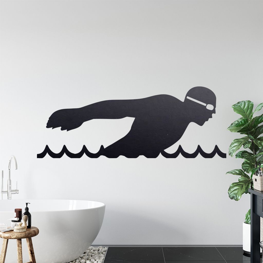 Triathlon Sportler Figur Wandtattoo Wandaufkleber Wall Sticker - Dekoration, Küche, Wohnzimmer, Schlafzimmer, Badezimmer
