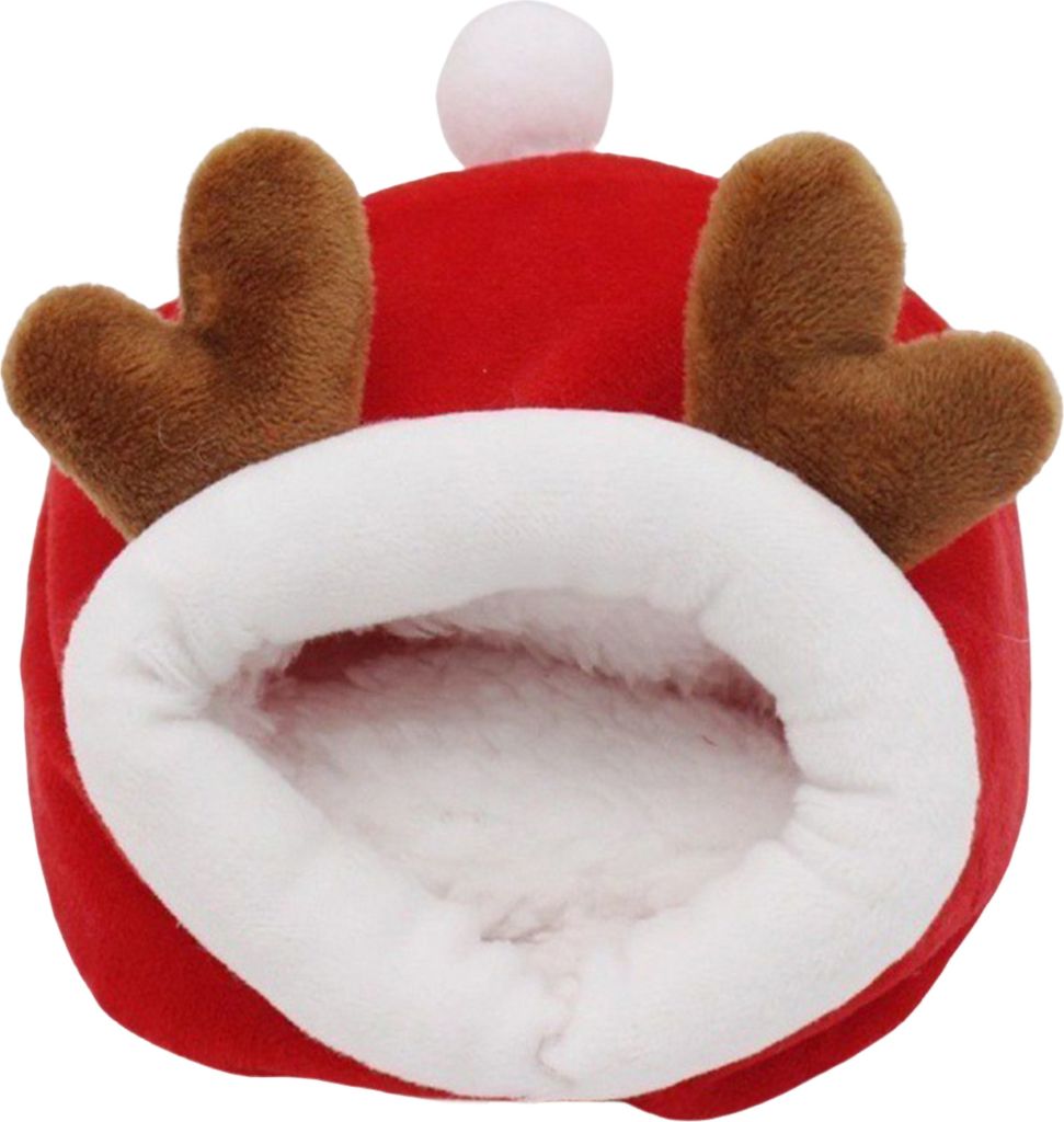 Meerschweinchenbett, warmes Fleece, Kaninchenversteck, Hamsternest, kleines Haustier-Schlafbett, Herbst-Winter-Haus, Käfigzubehör für Igel, Eich...