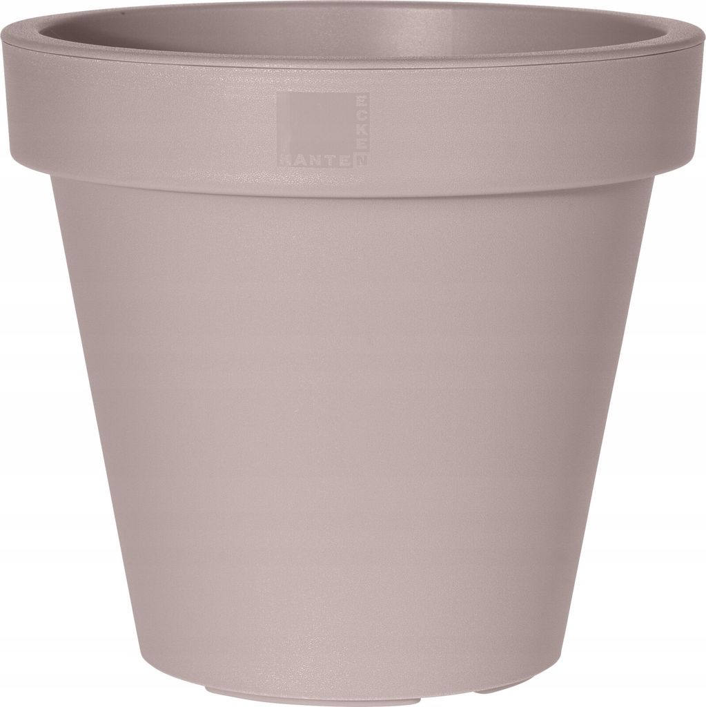 Runder Kunststofftopf beige 34 x 31 cm Produktbild 