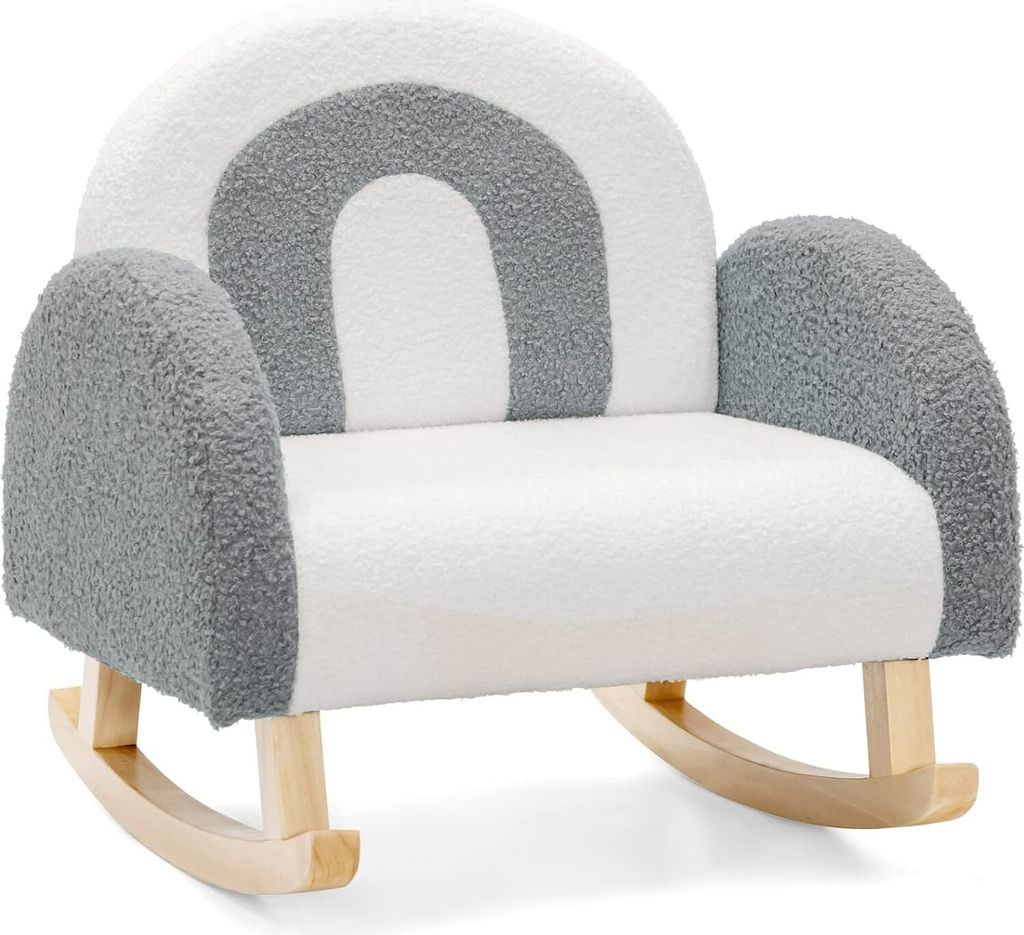 Kindersessel, Kindersofa aus Veloursstoff mit Rückenlehne, Produktbild 