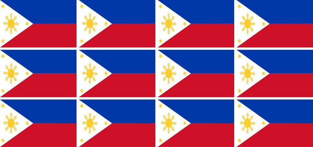 Mini Aufkleber Set - Pack glatt - 50x31mm - selbstklebender Sticker - Philippinen - Flagge / Banner / Standarte fürs Auto, Büro, zu Hause und die...