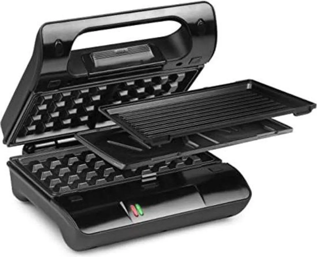 Grill de table 3-en-1 2000W en acier inoxydable avec 5 réglages précis