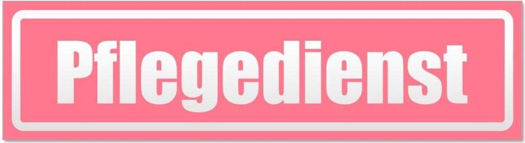 Kiwistar - Autoaufkleber - Hellrosa - 60 x 16 cm - Pflegedienst invertiert - Hinweis Aufkleber Sticker für Auto, Kfz, Fahrrad, PKW, LKW