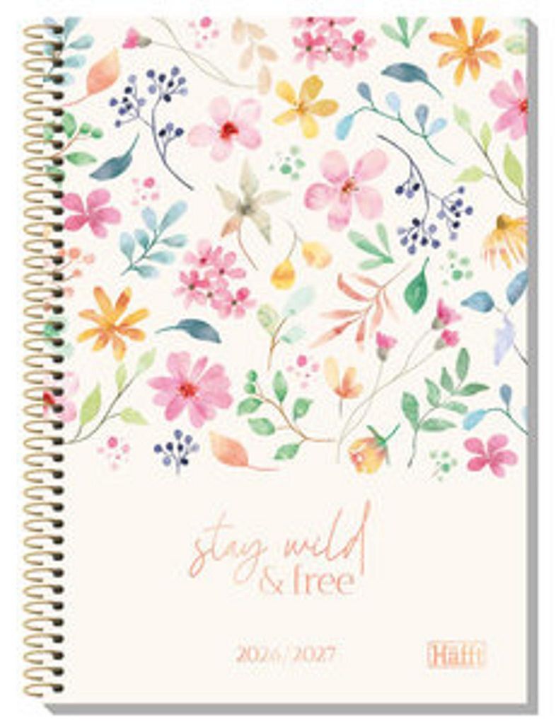 Häfft Schülerkalender College Timer 26/27 Wild Blossoms DIN A5 Wire-O Bindung