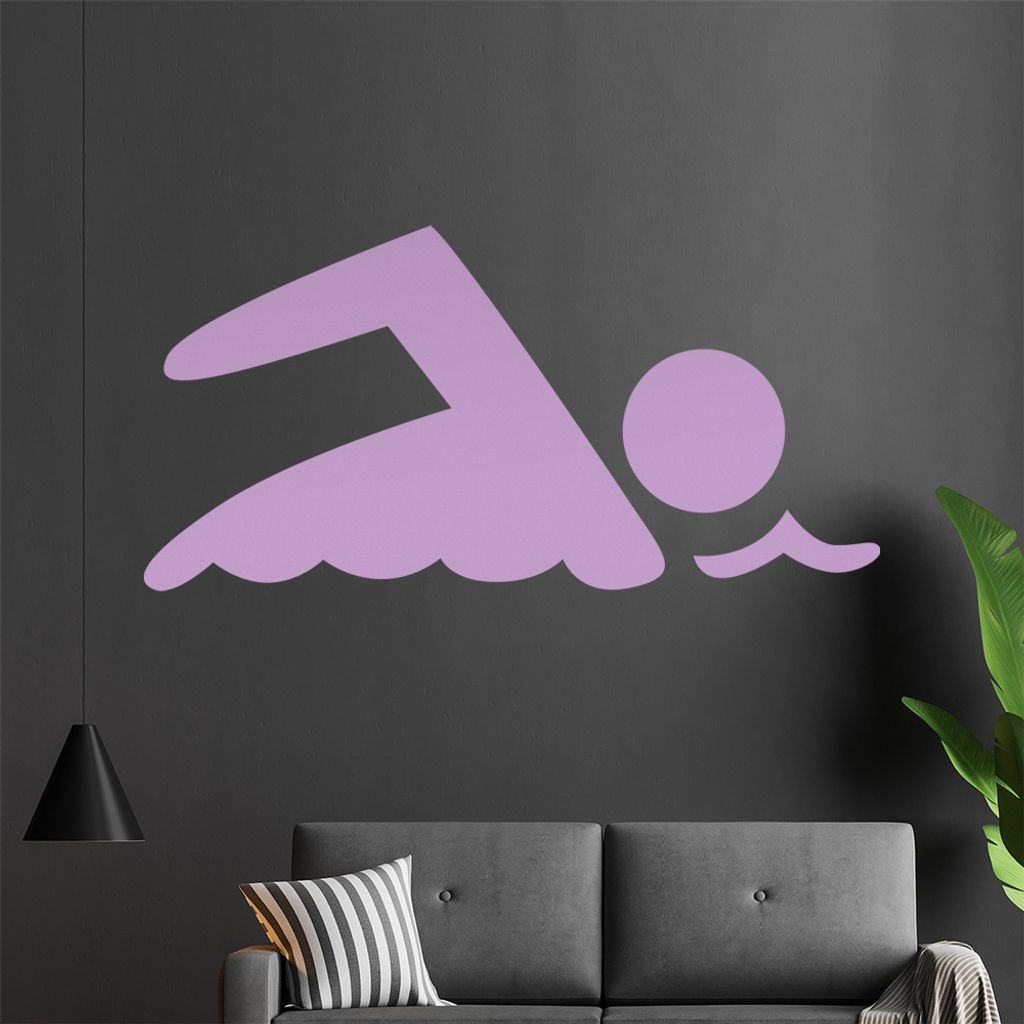 Schwimmer Wandtattoo in 6 Größen - Wandaufkleber Wall Sticker - Dekoration, Küche, Wohnzimmer, Schlafzimmer, Badezimmer