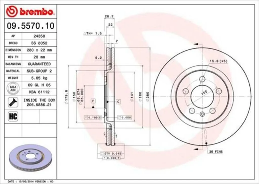 Disques de frein avant Brembo pour restaurer le freinage des berlines