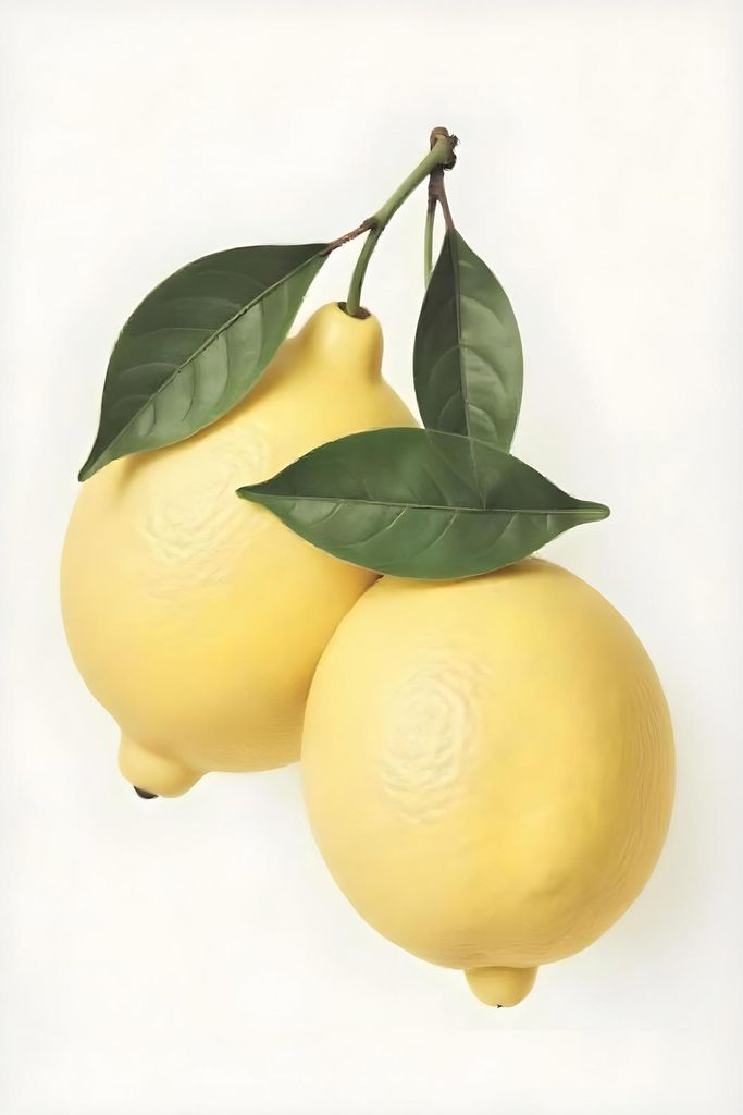 Plakat 40x60cm Moderne Früchte und Zwei Zitronen Pop Art Vintage