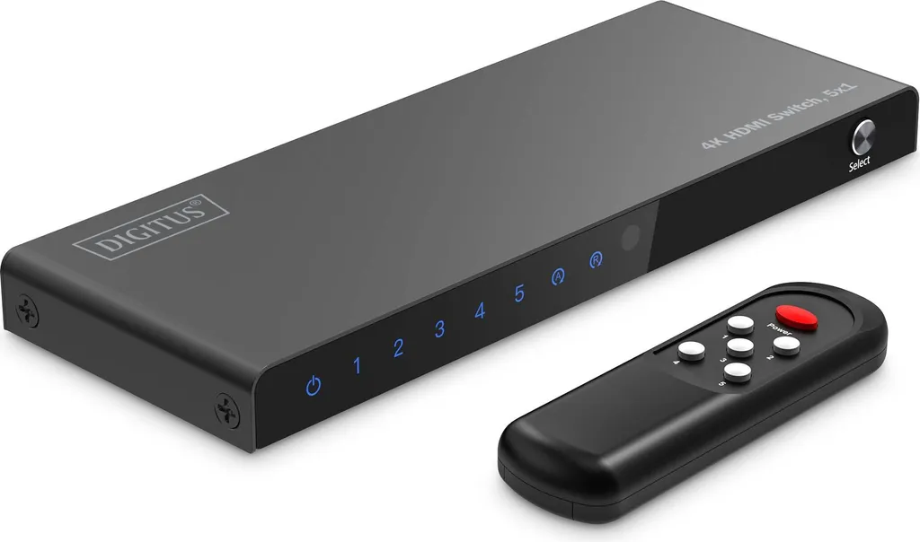 DIGITUS DS-55332 Switch HDMI 4K DIGITUS, 5x1, nero