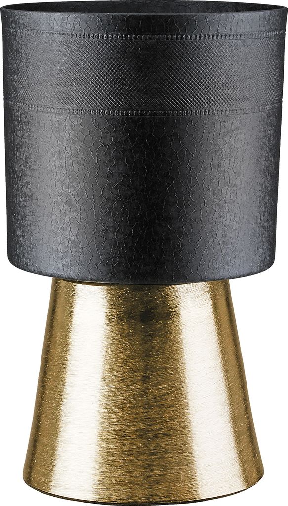 Casablanca by Gilde Übertopf zylindrisch Nama schwarz H. 34 cm, 57987