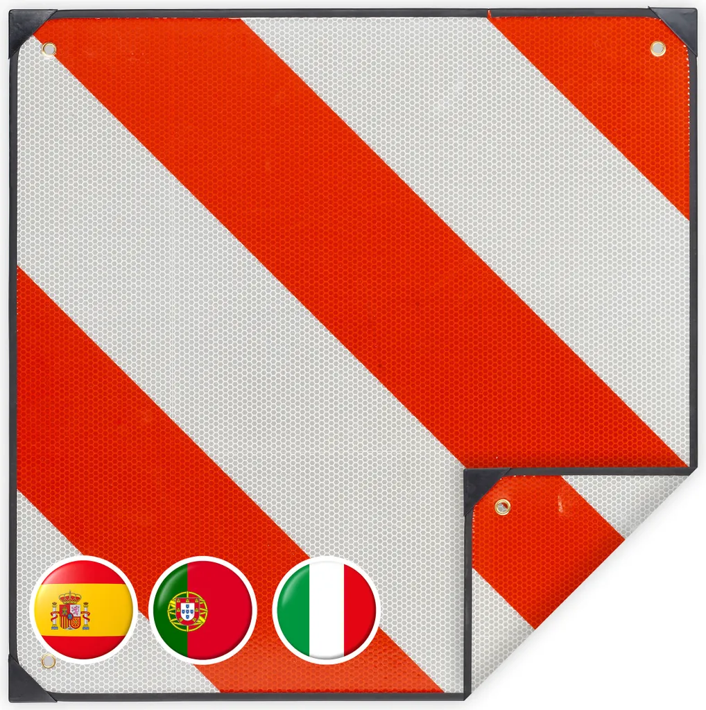 Panneau de Signalisation Aluminium Réversible pour Italie et Espagne