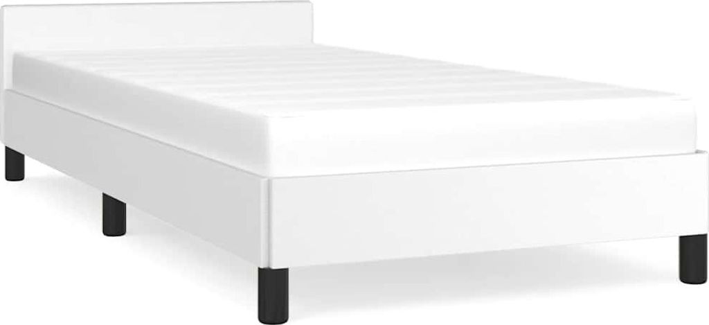 vidaXL Rám postele s čelom bez matraca biely 80x200 cm Obrázok produktu 