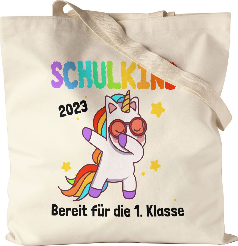 Schulkind 2023 Bereit Für 1. Klasse Jutebeutel Stoffbeutel Canvas Einhorn Unicorn Geschenkidee Grundschule Einschulung