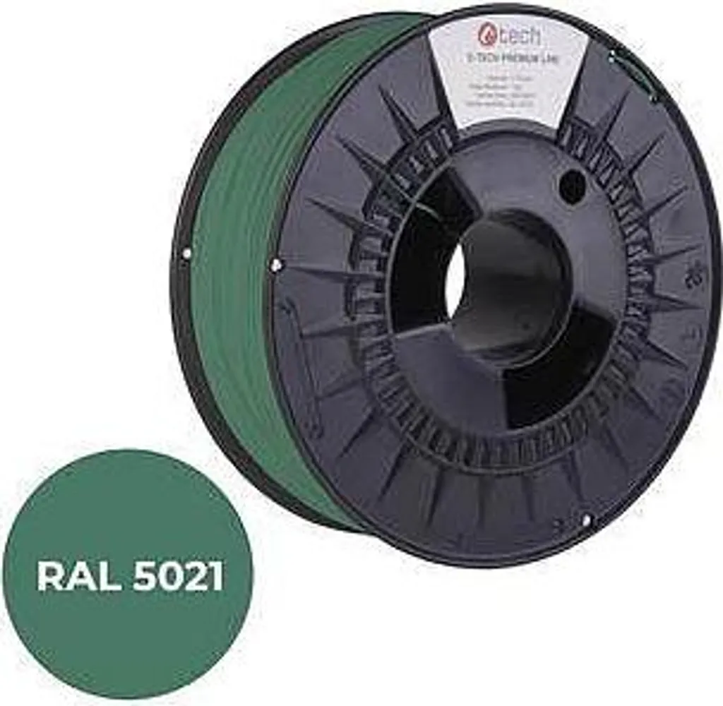 Filamento C-TECH Premium PLA Blu Acqua RAL5021 1.75mm 1kg per Stampa 3D