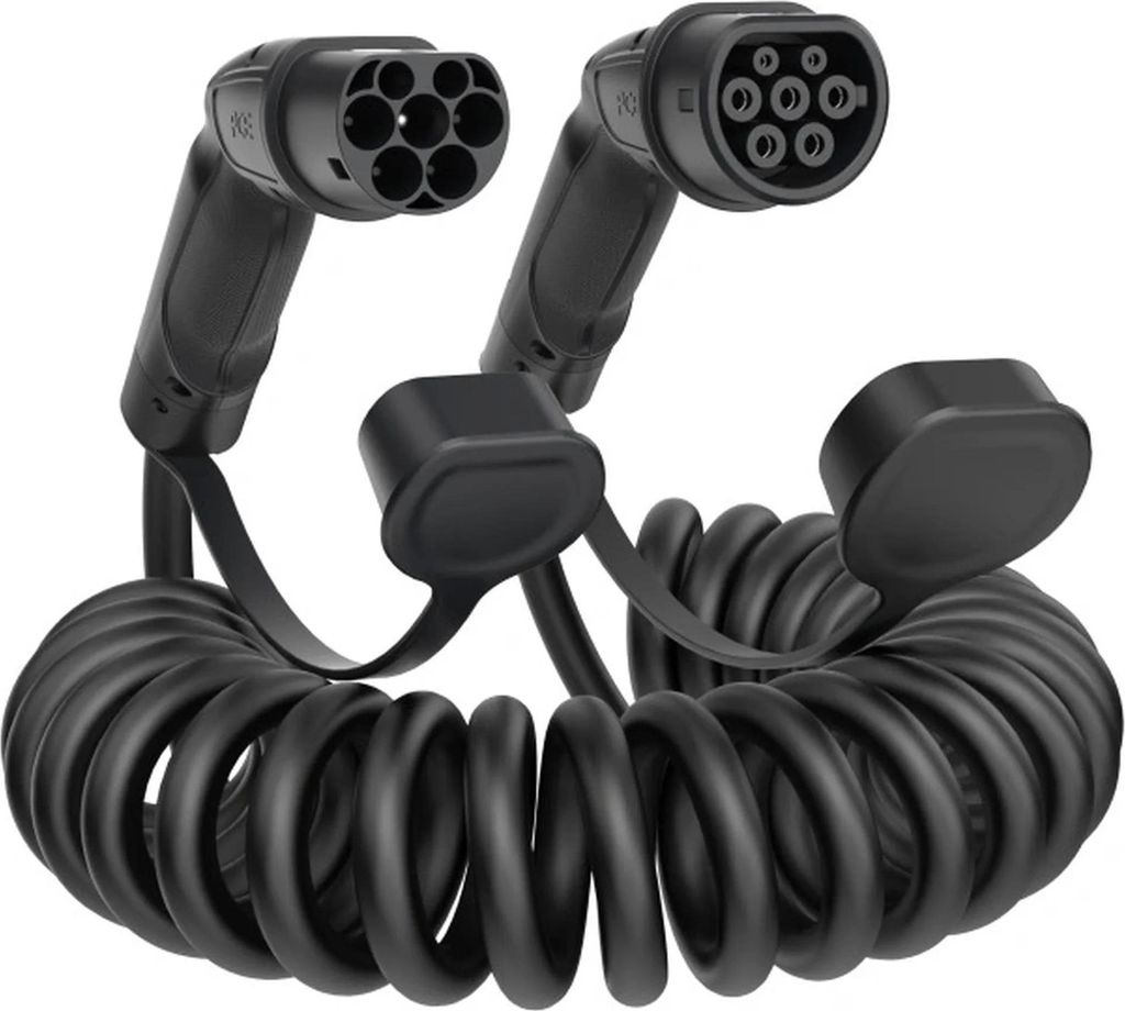 Elso EV Ladekabel (AC) Mode 3, Typ2-Typ2, 32A 3ph 22kW, L=5m, spiralisiert, schwarz, 1 Stk.