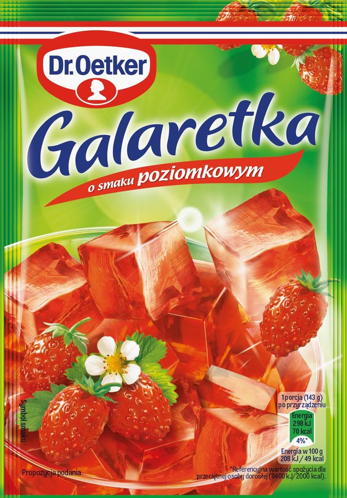 Dr. Oetker jahodová želé, dezert v prášku 72 g Obrázek produktu 