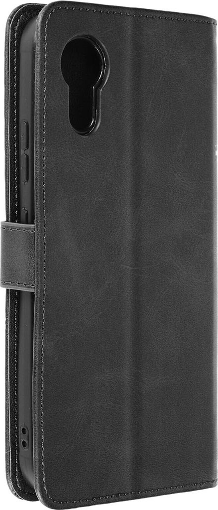 Avizar, Portemonnaie-Hülle für Samsung Galaxy Xcover 7 mit Steppnaht, Schwarz