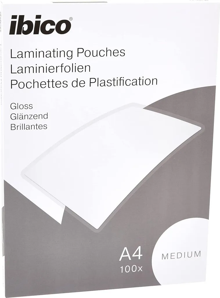 ibico Basics Pochette à plastifier A4 Brillant 200 mic x100 Pièces