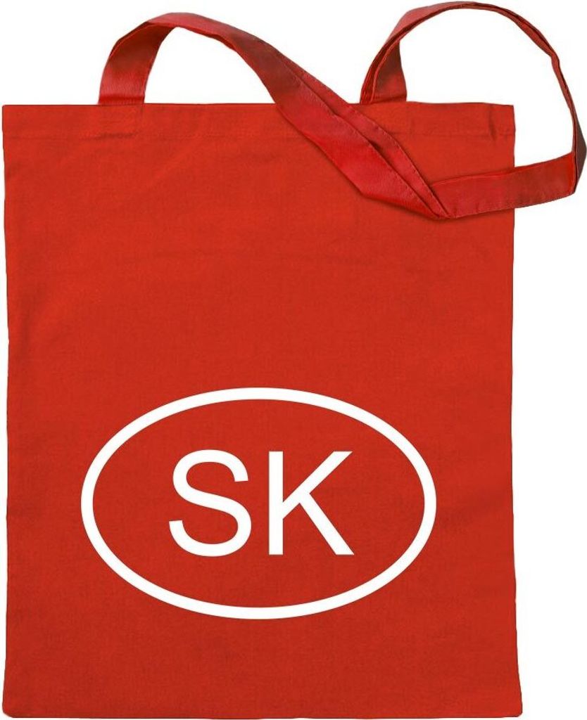 Kiwistar - Baumwolltasche - rot - Slowakei SK - Turnbeutel Fun Rucksack Sport Beutel Gymsack Ziehgurt