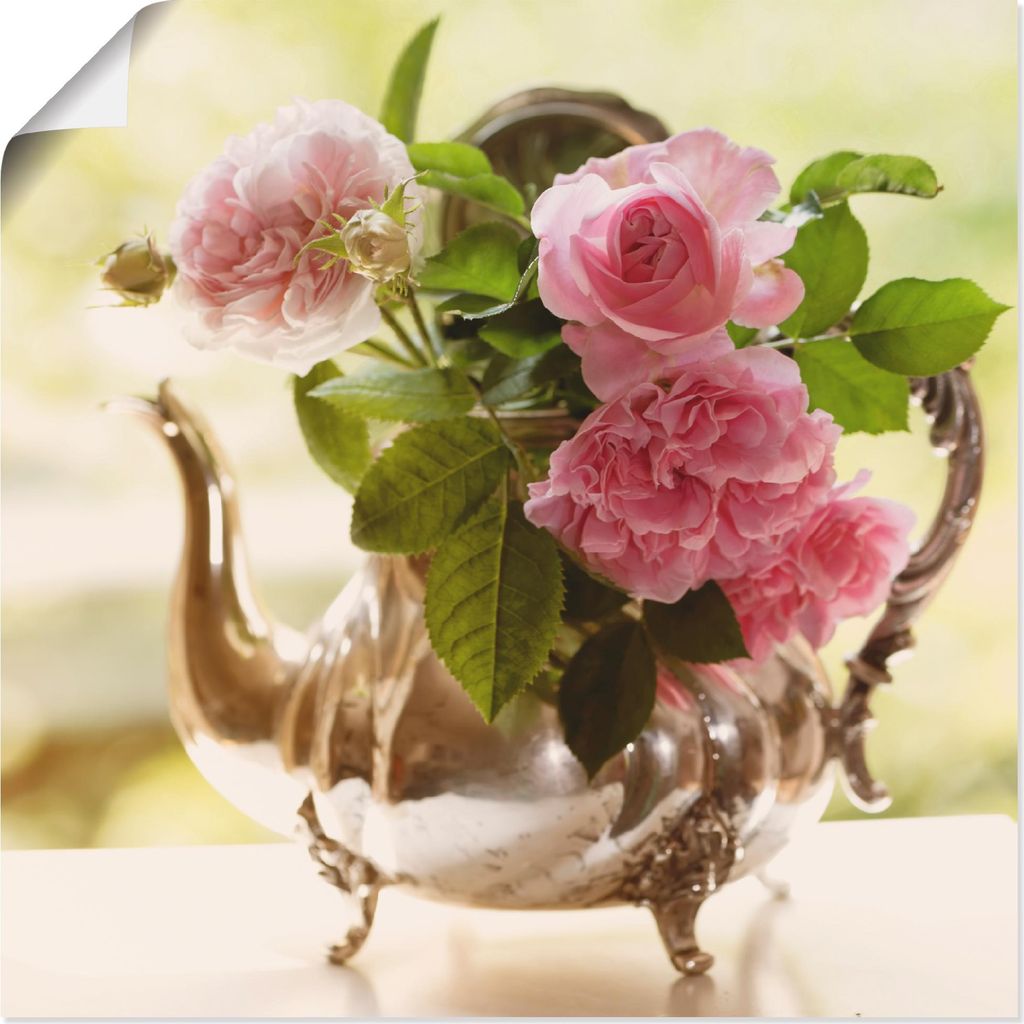 ARTland Poster Rosen Romance Größe: 70x70 cm