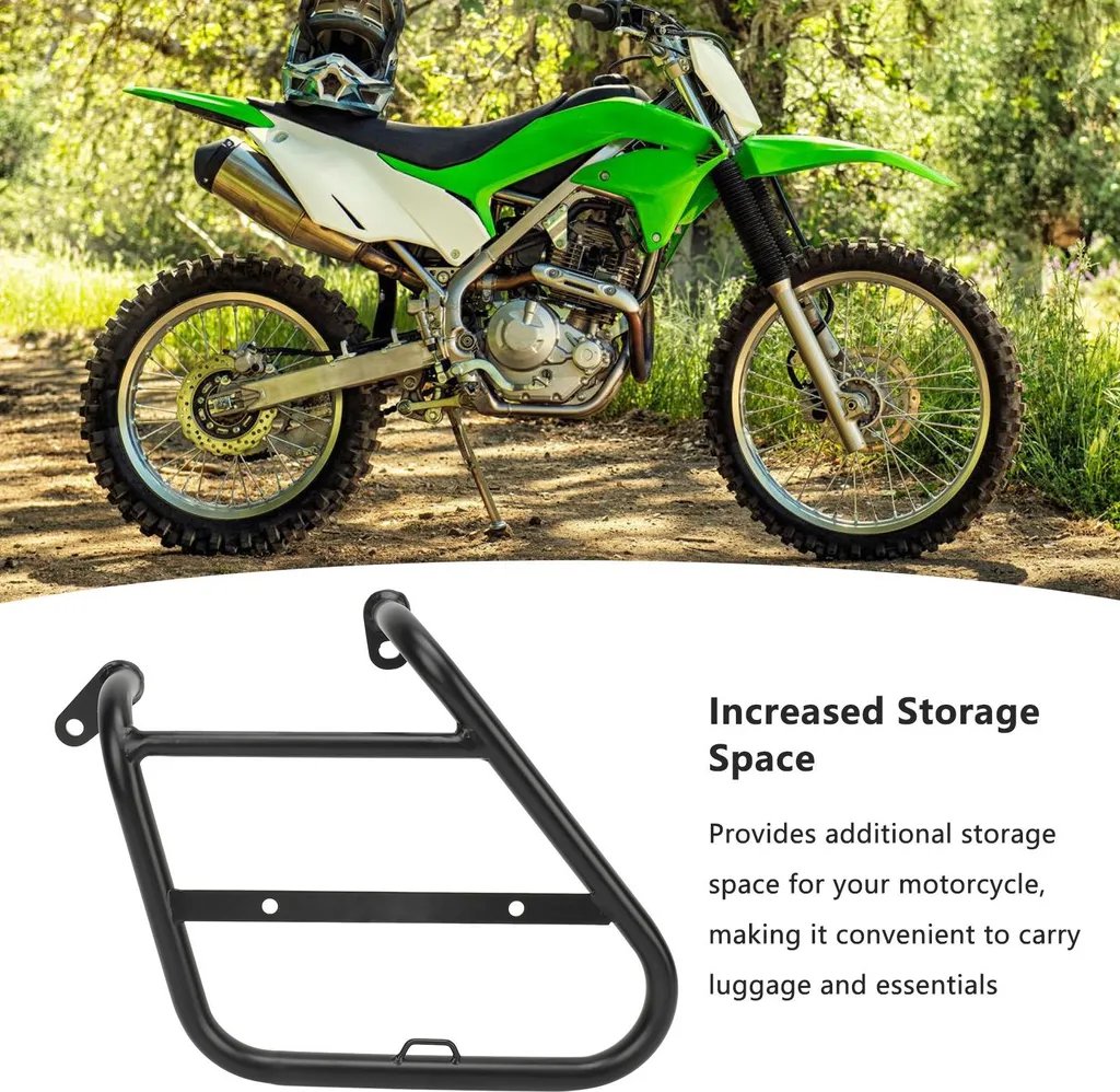 Support sacoche KLX230 acier renforcé anti-vibration côté gauche moto