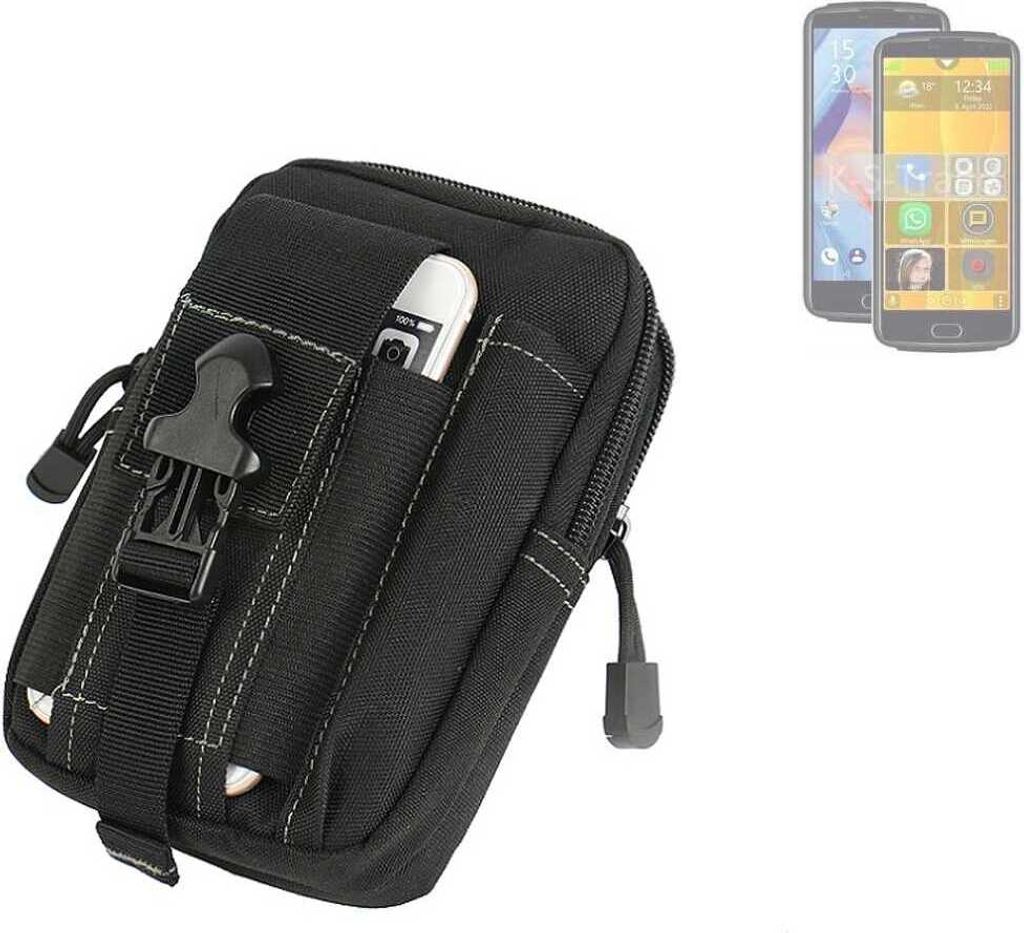 K-S-Trade Gürtel Tasche kompatibel mit Bea-fon M7 Gürteltasche Holster Schutz Hülle Handy Hülle Smartphone outdoor Handy-Hülle schwarz