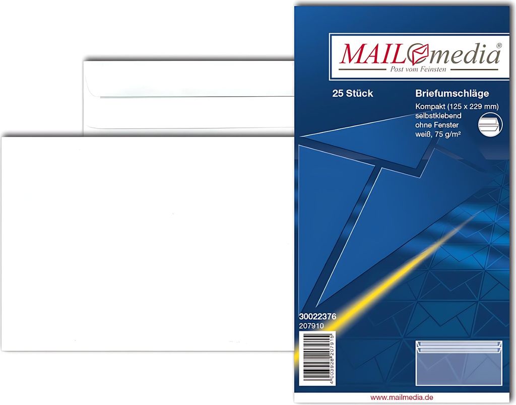 Enveloppe MAIL media lettre compacte, sans fenêtre, Image du produit 