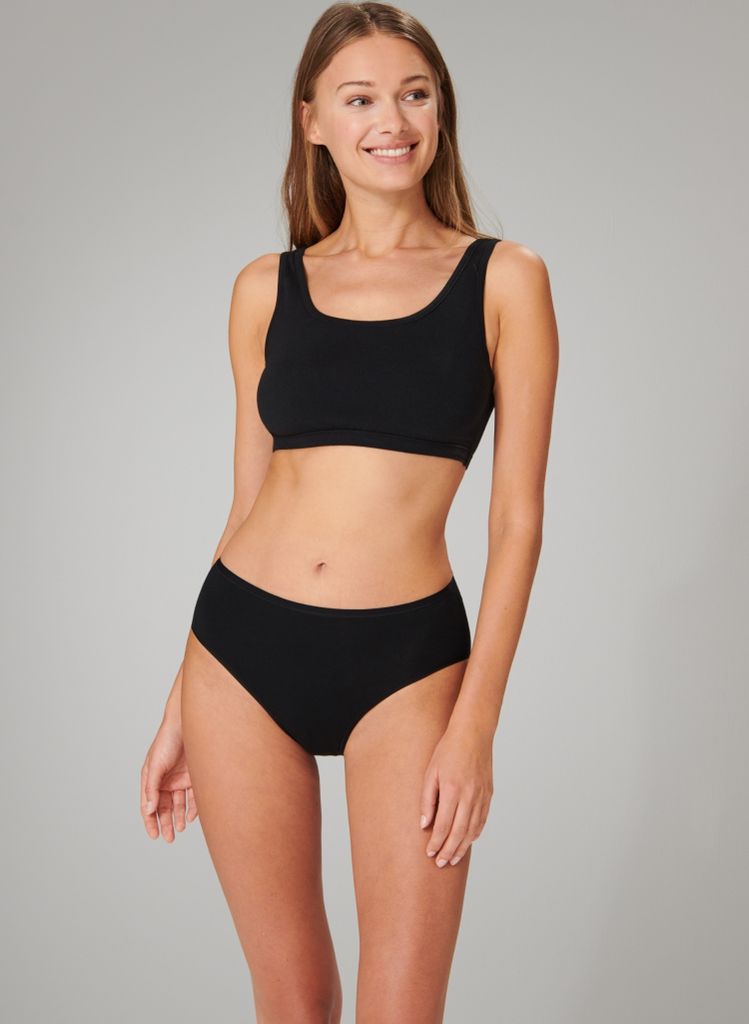 Schiesser Damen 3 er Pack Slip Gr. 46  schwarz Produktbild 