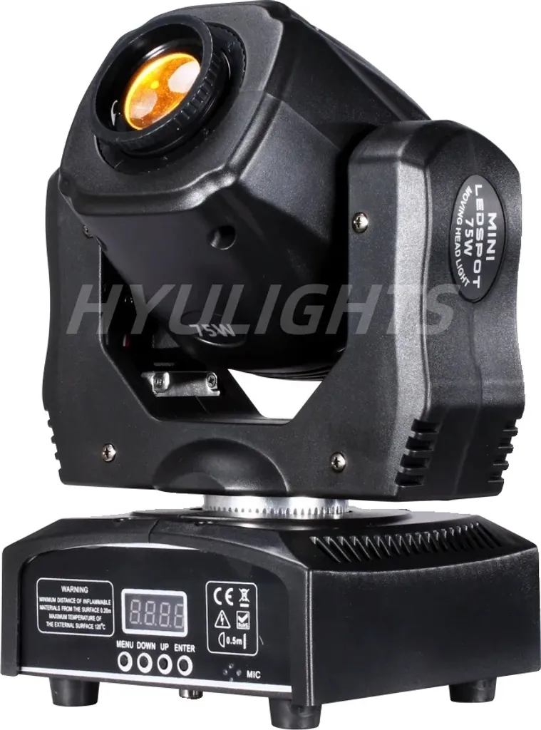 luce da palcoscenico LED 75W, funzione pan e tilt dinamica, 8 colori e gobo, 1 pezzo-75w, spina UE